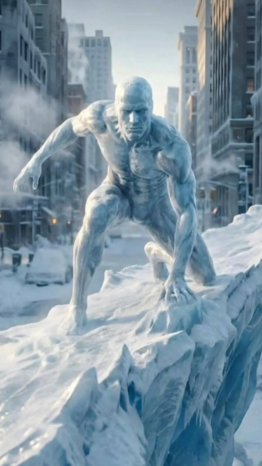 ai character: ICE MAN background