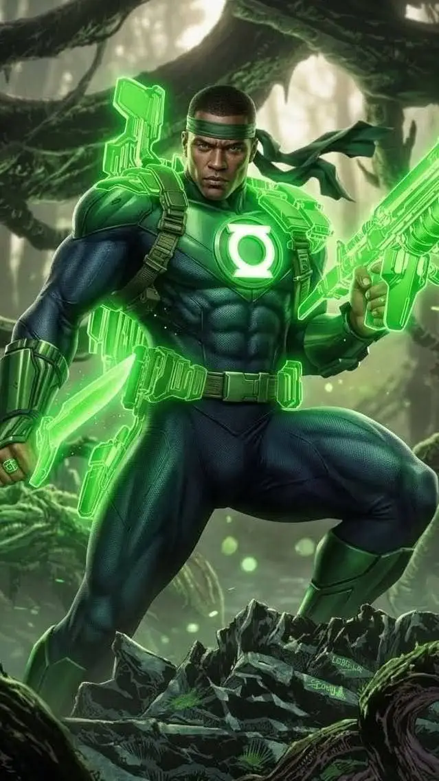 ai character: GREEN LANTERN background