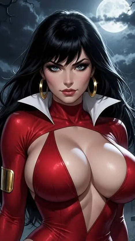 ai character: VAMPIRELLA background