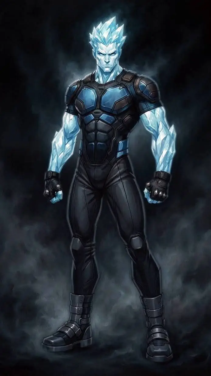 ai character: ICE MAN background