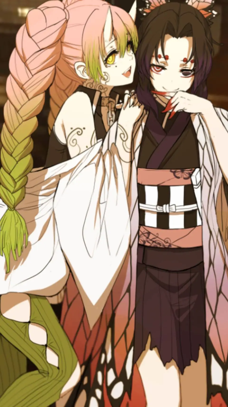 ai character: Shinobu mitsuri  background