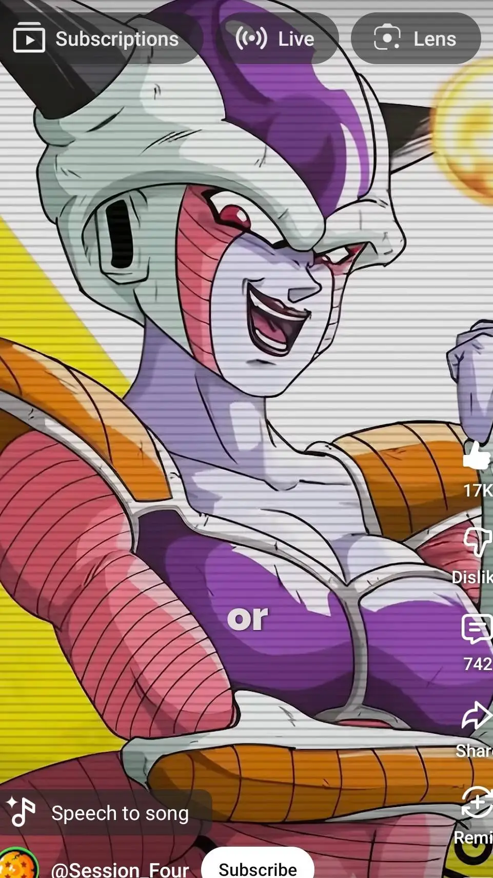 ai character: frieza background