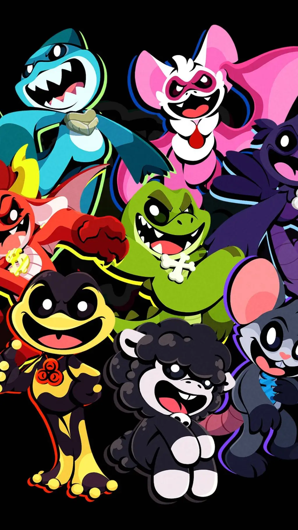 ai character: NIGHTMARE CRITTERS background