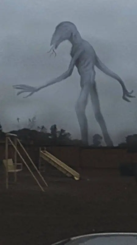ai character: giant puppeteer  background