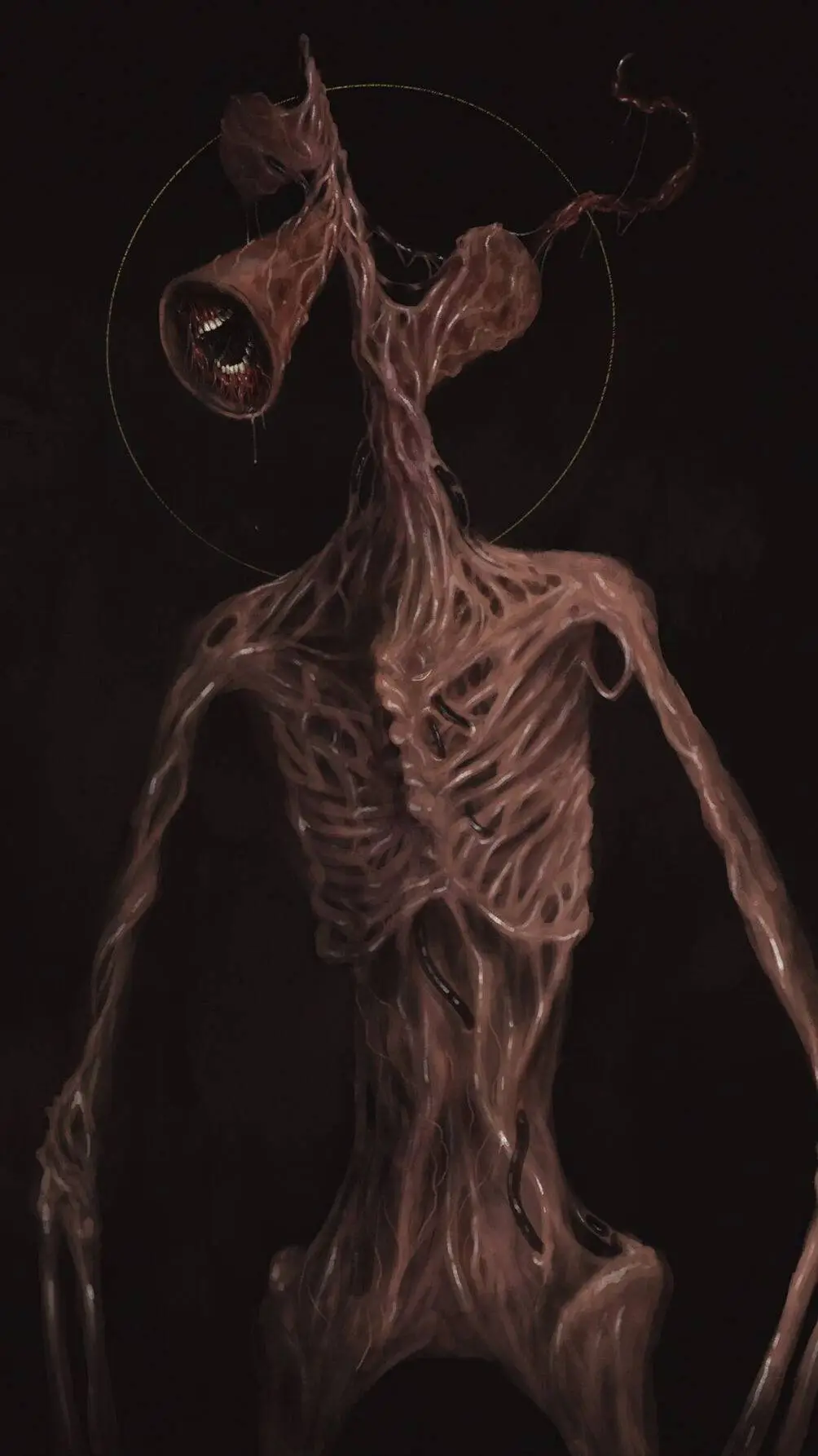 ai character: Siren Head background