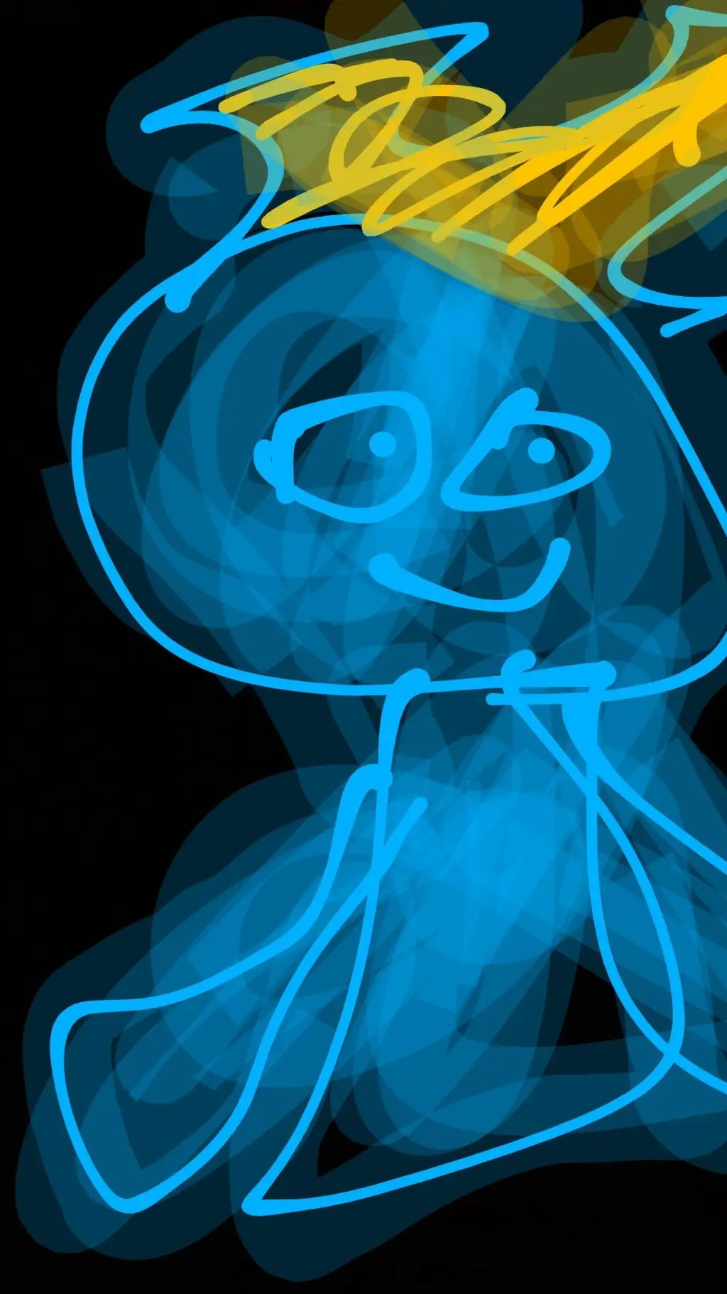 ai character: blue chafa background