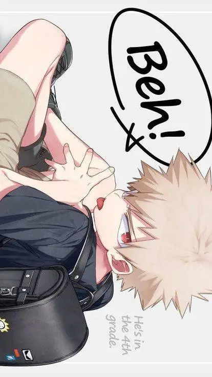 ai character: Mha baby bakugo  background