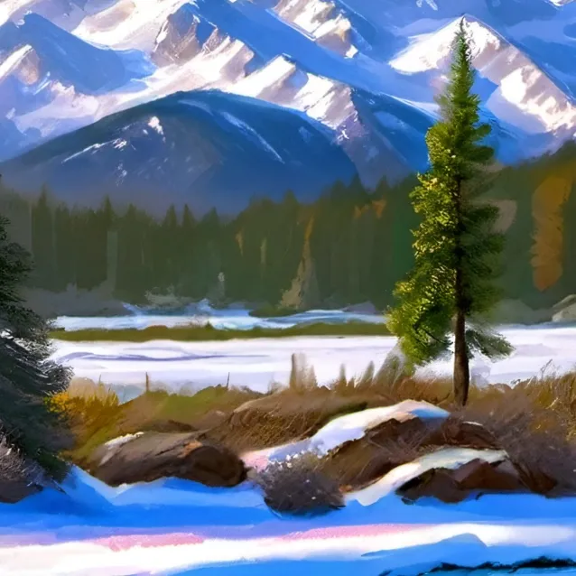 chat with ai character: characters in snow