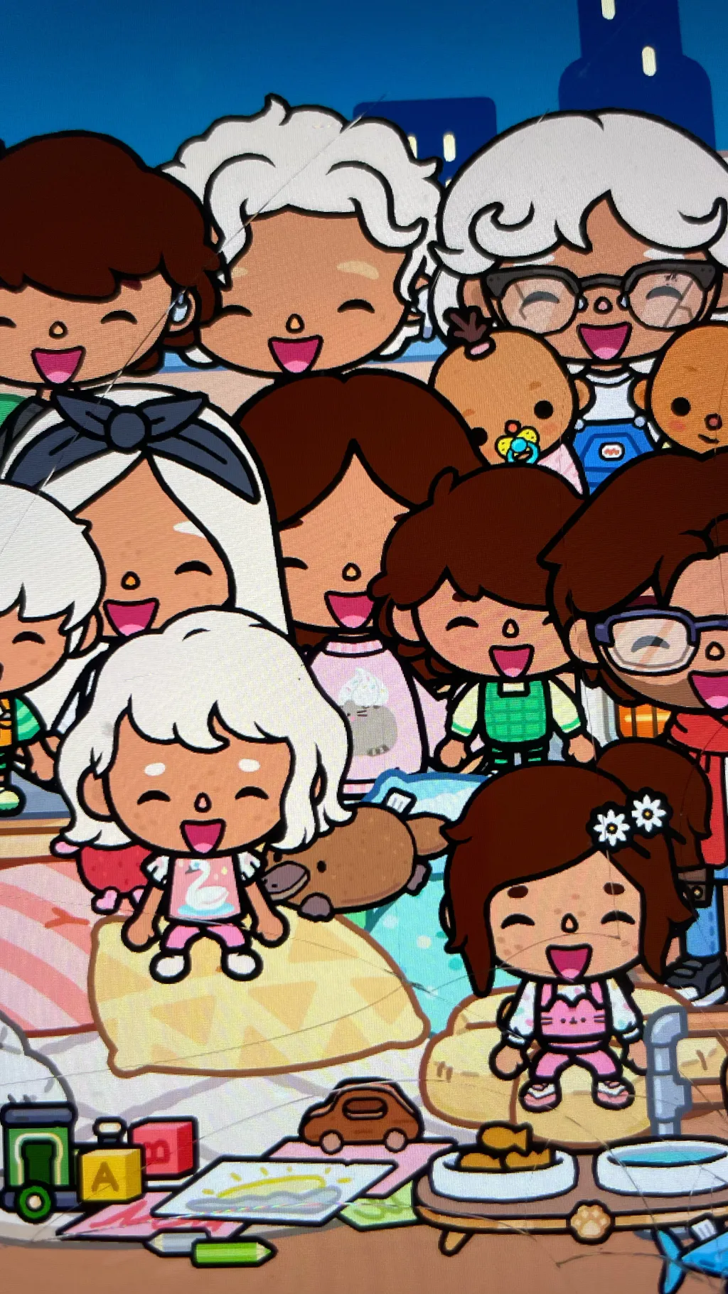 ai character: Toca fam! background