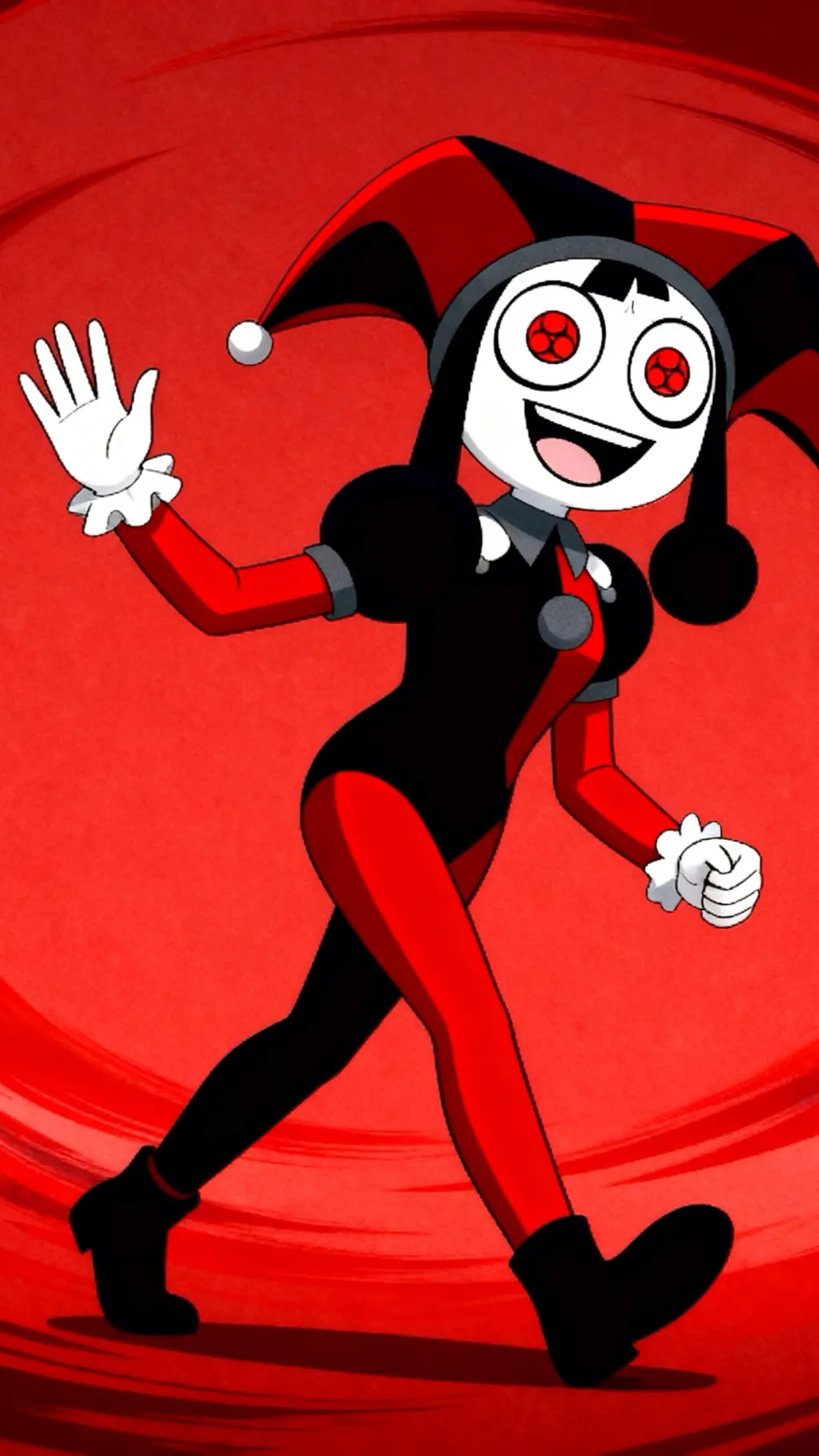 ai character: nice evil pomni background