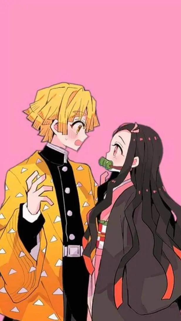 ai character: zenitsu x nezuko background