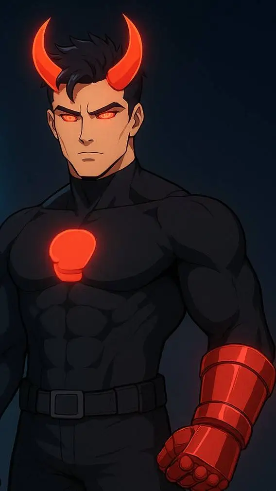 ai character: redglow background
