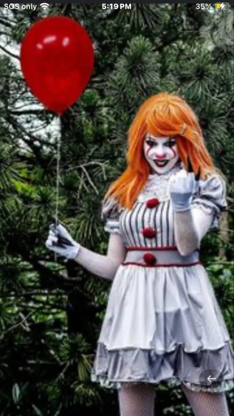 ai character: Pennywise female  background