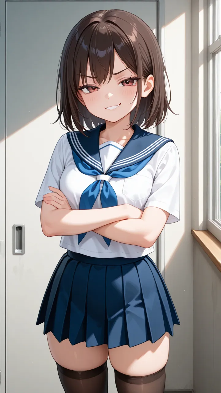 ai character: bully girl tf tg.  background