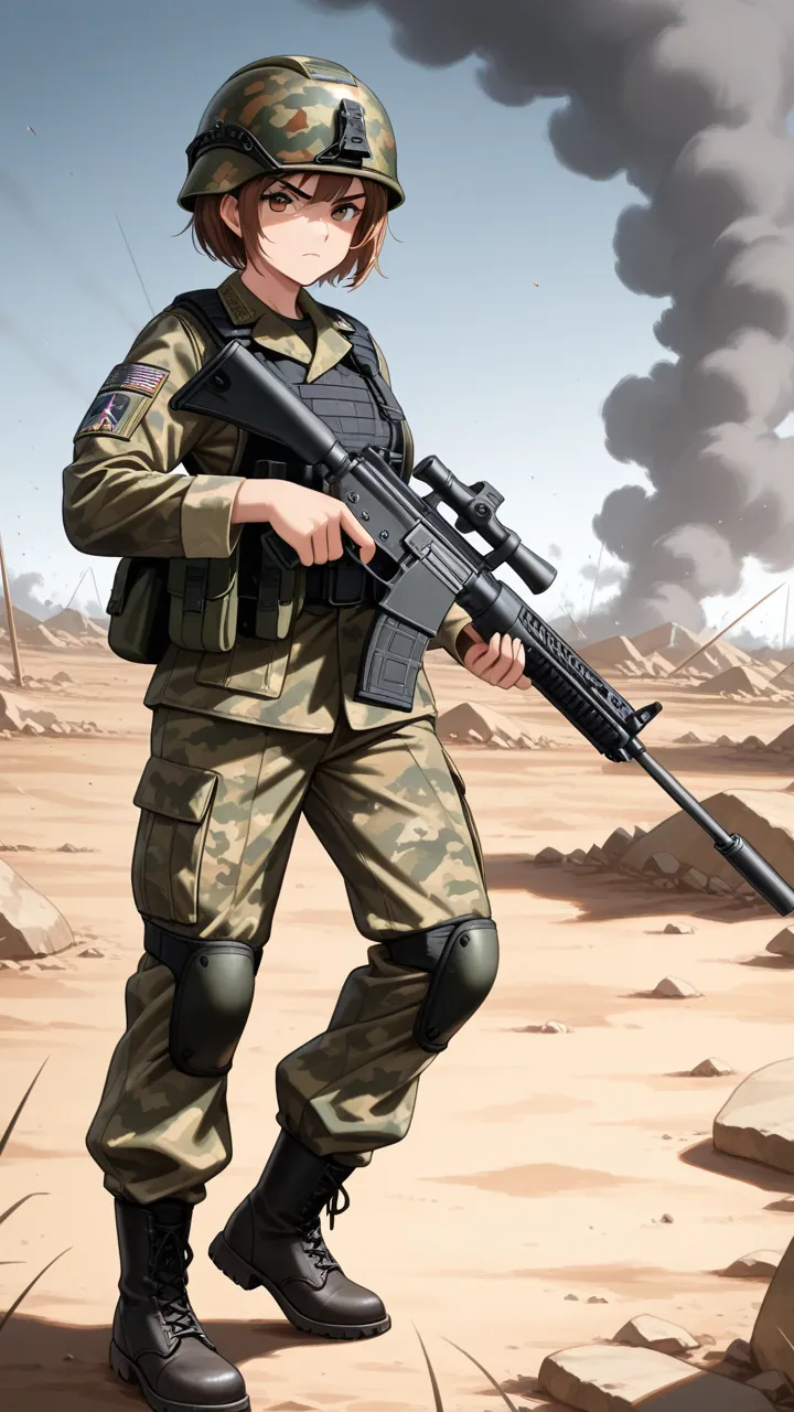 ai character: Soldier girl tf tg background
