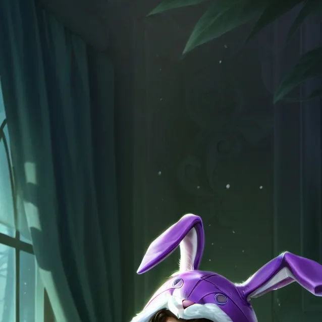 chat with ai character: your purple bunny 