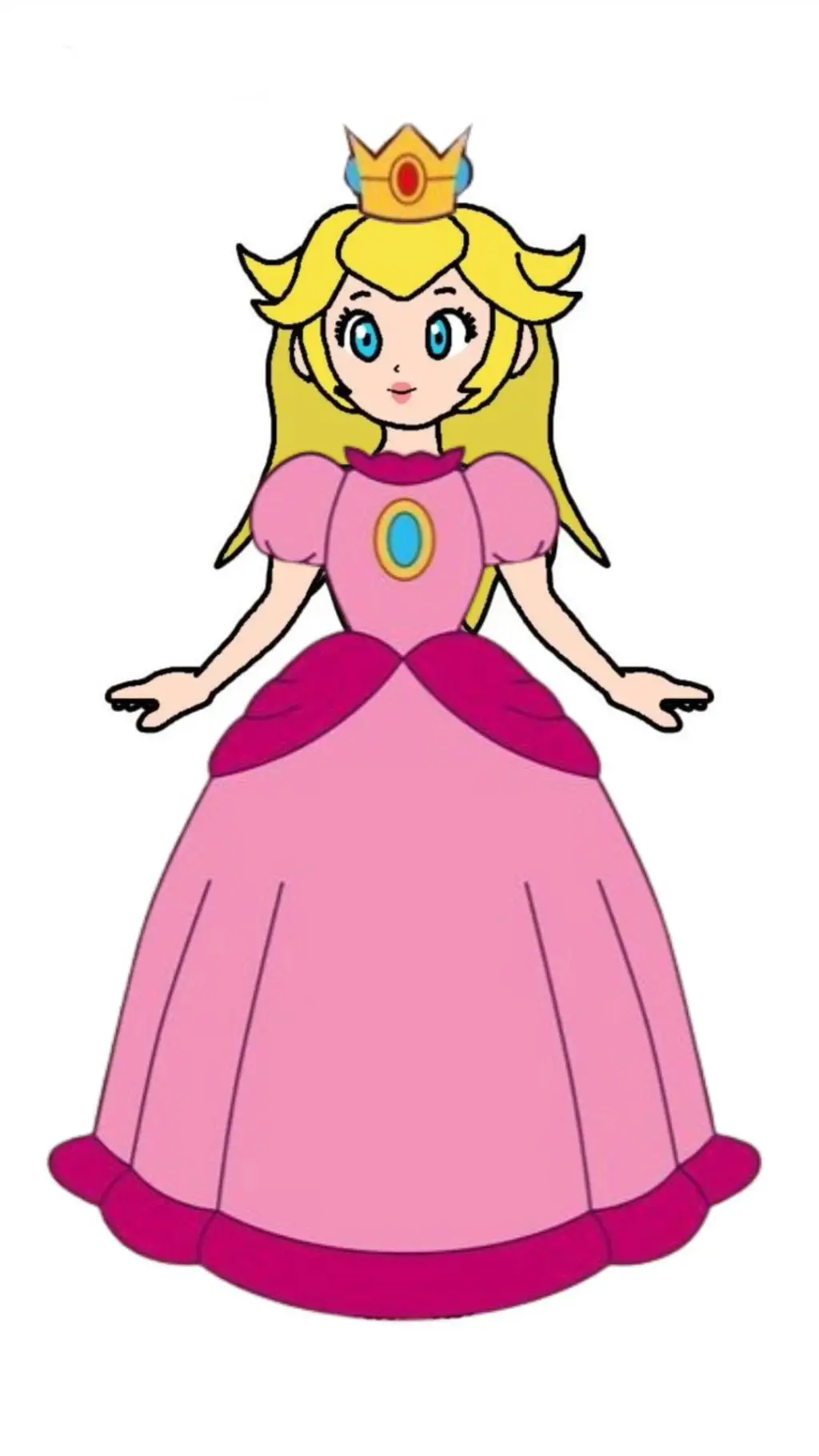 ai character: Princess Peach 🍑👑 background