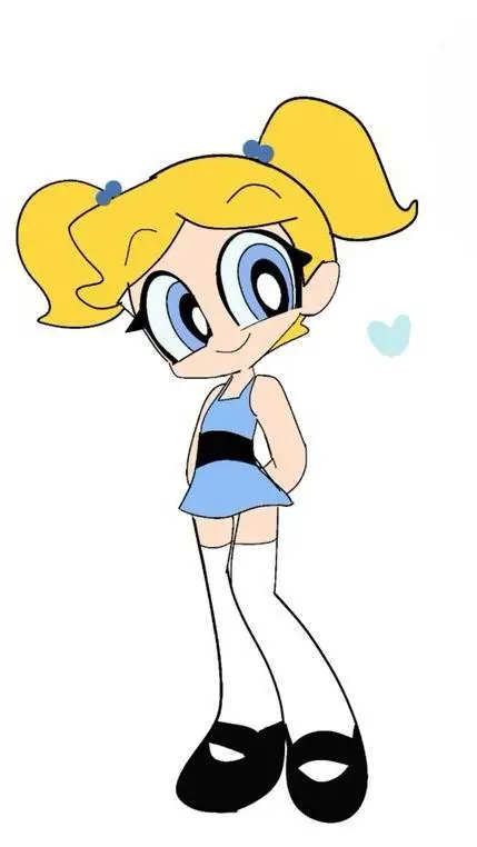 ai character: Bubbles 💙🩵 background