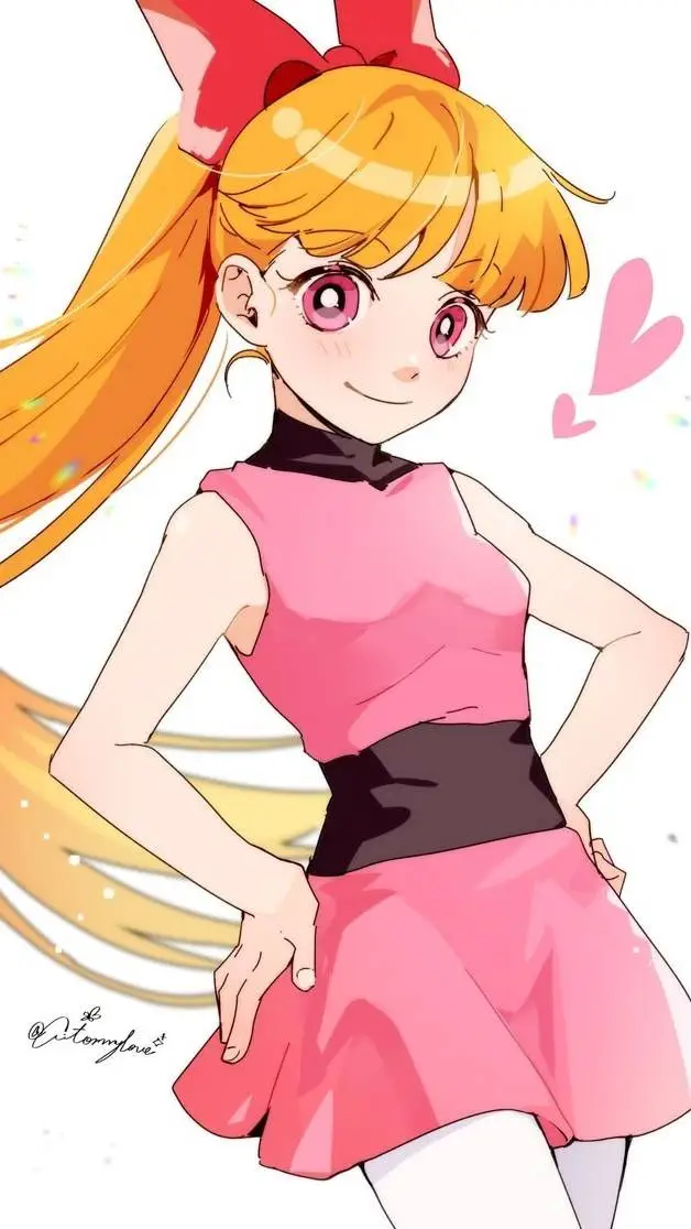 ai character: Blossom ❤️🪷 background
