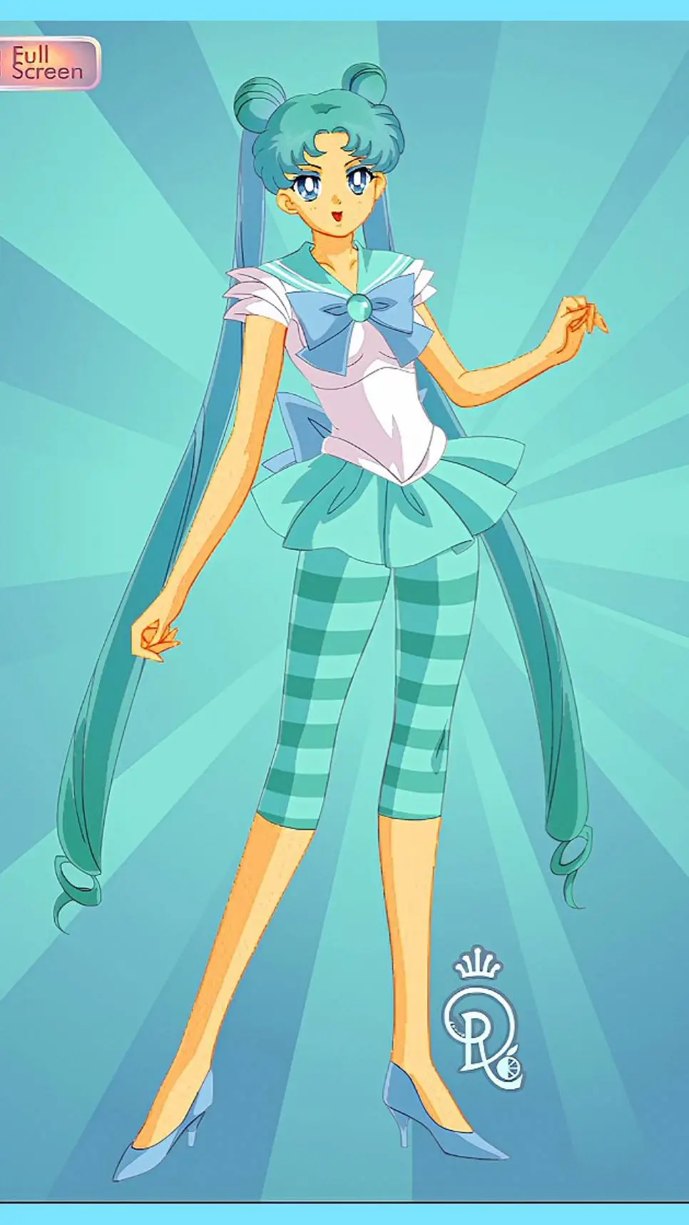 ai character: Sailor Snowy ❄️🎀 background