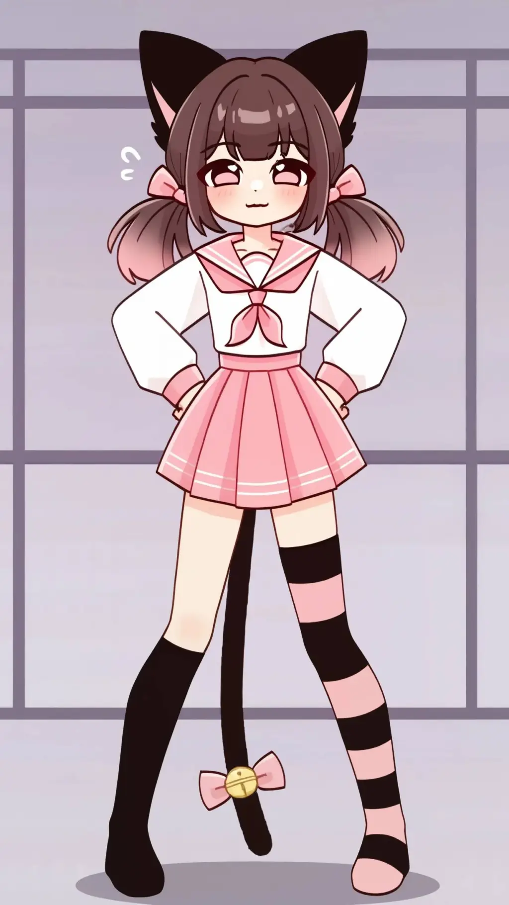 ai character: Meowbah 💗🐱 background