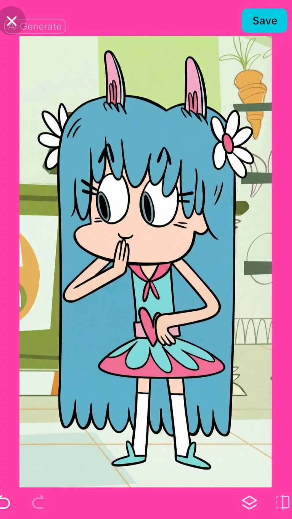 ai character: Suki 💙❤️ background