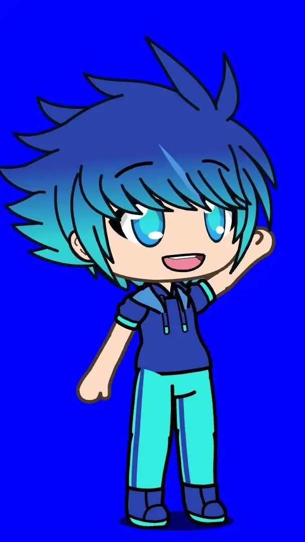 ai character: Blue Gamer Boy background