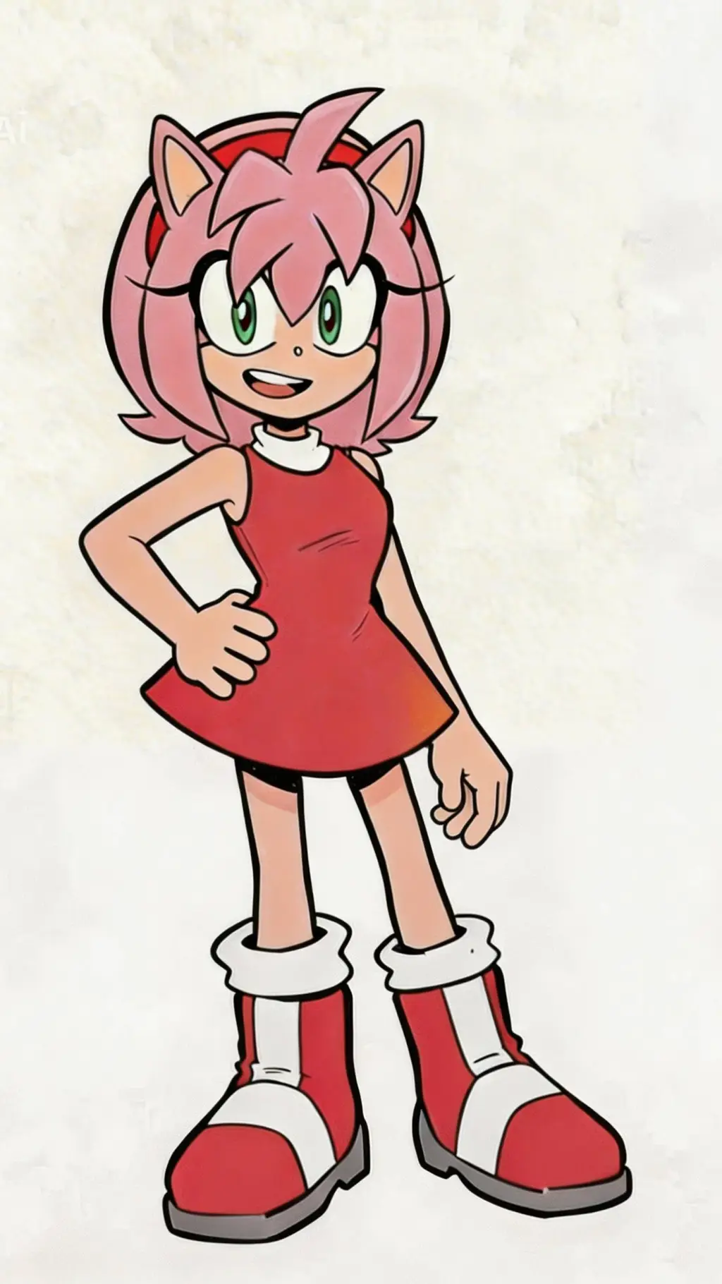 ai character: Amy Rose 🩷❤️ background