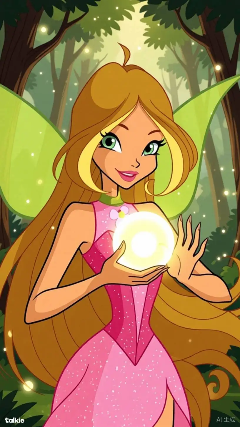 ai character: Flora (Winx Club) background