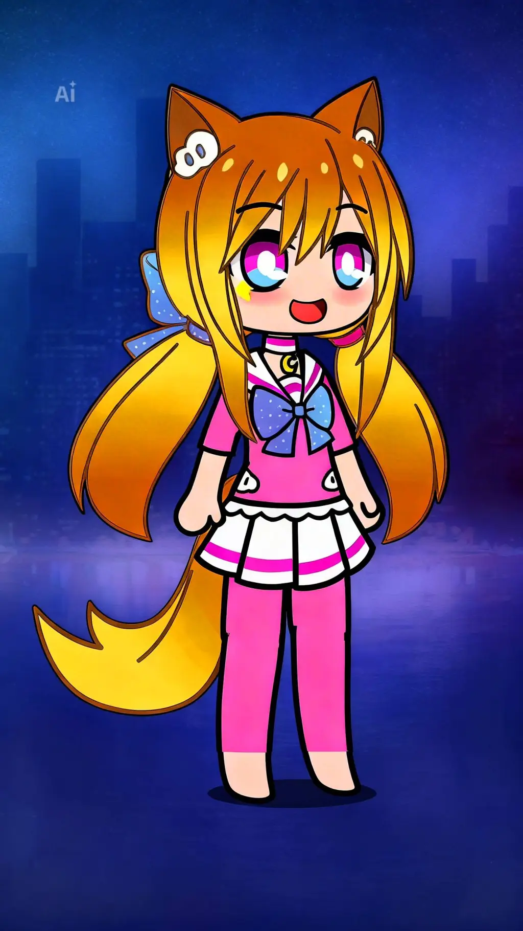ai character: Senpaibuns 💛🌟 background