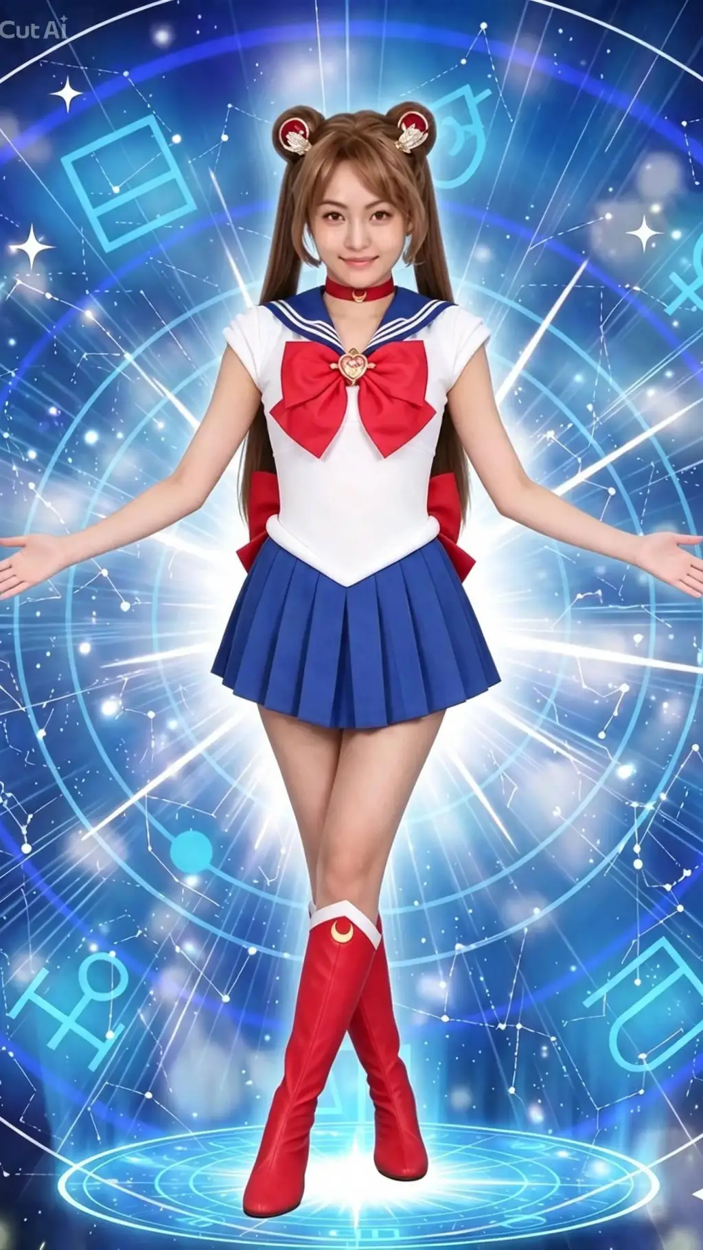 ai character: Sailor Moon (IRL) background