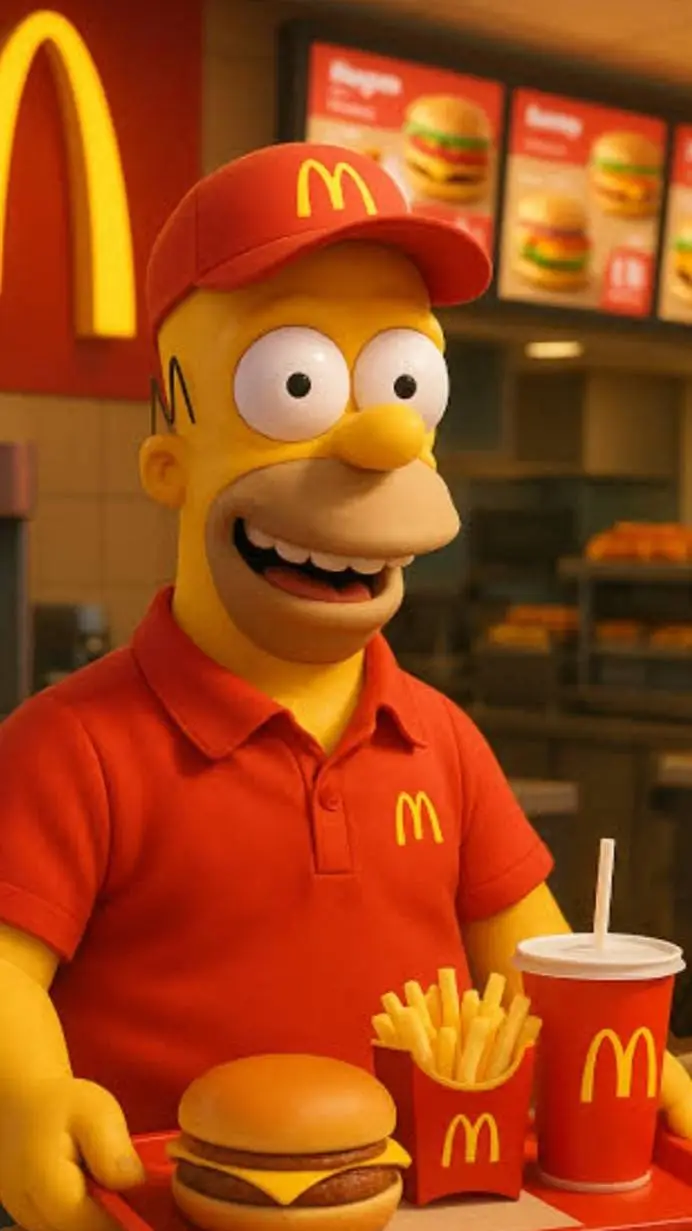 ai character: Homer Simpson  background