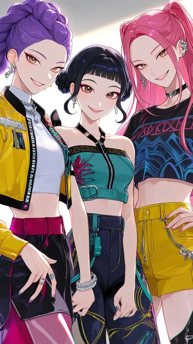 ai character: Kpop demon Hunters background