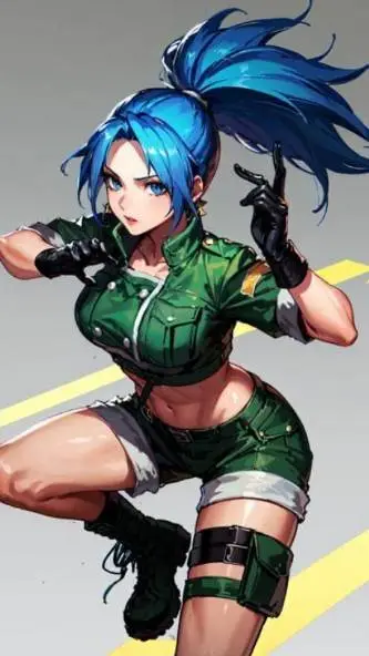 ai character: leona  background