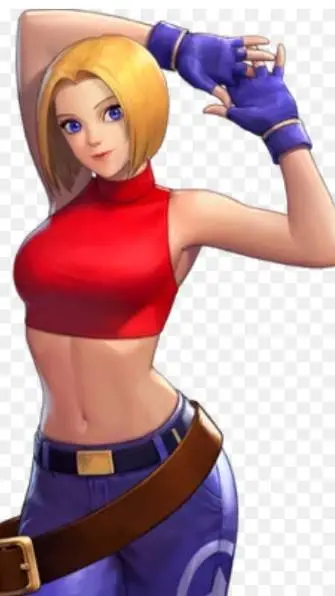 ai character: blue Mary  background