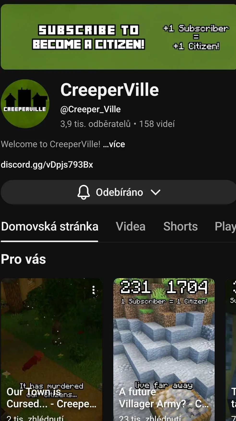 ai character: creeper ville background