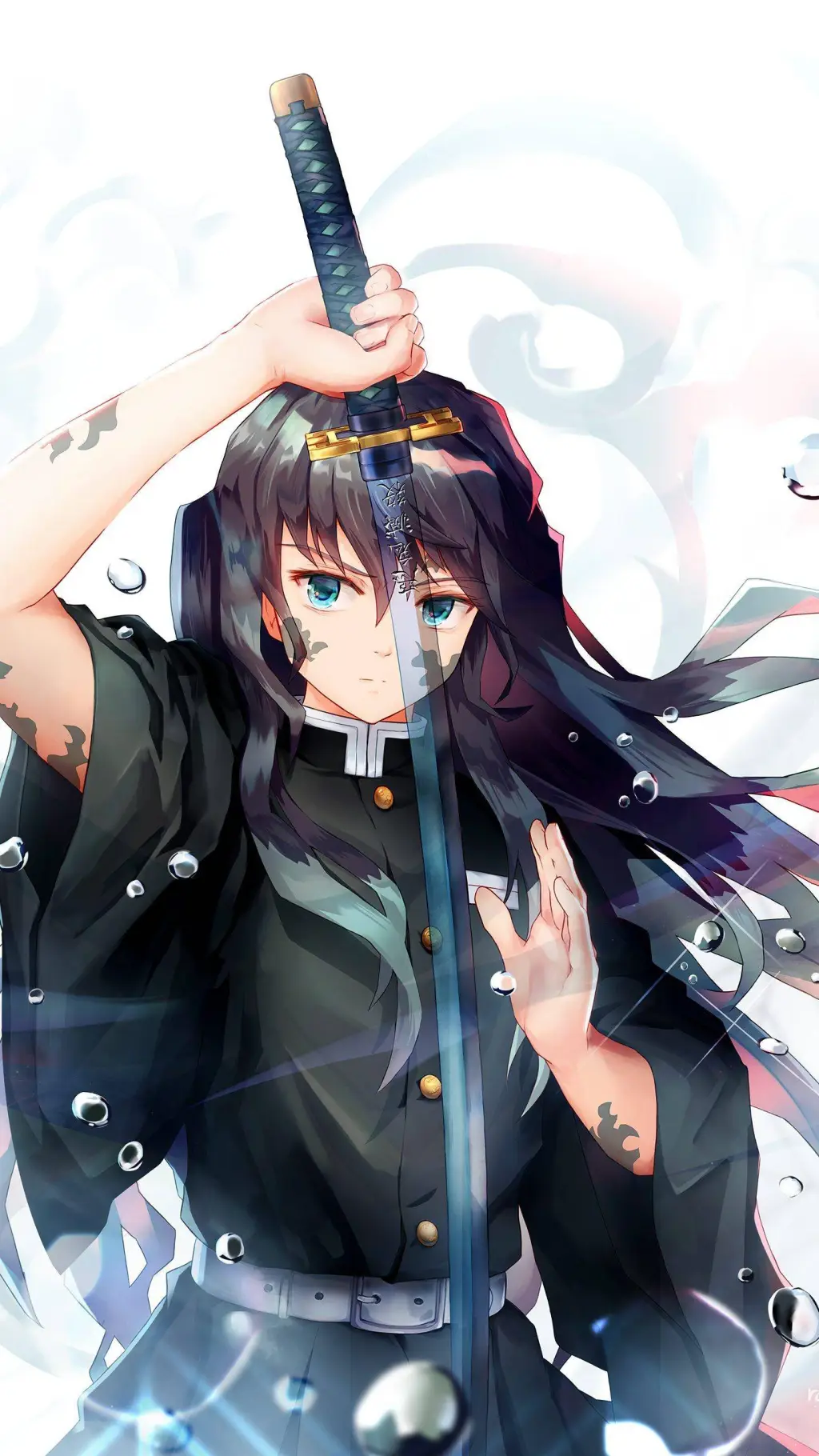 ai character: 🖤Tokito Muichiro🩵 background