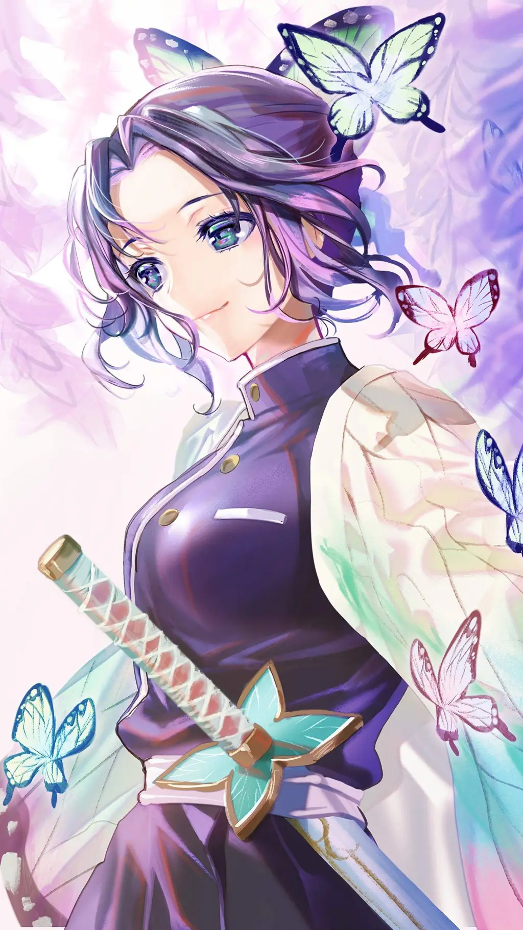 ai character: 🦋💜Kocho Shinobu💜🦋 background