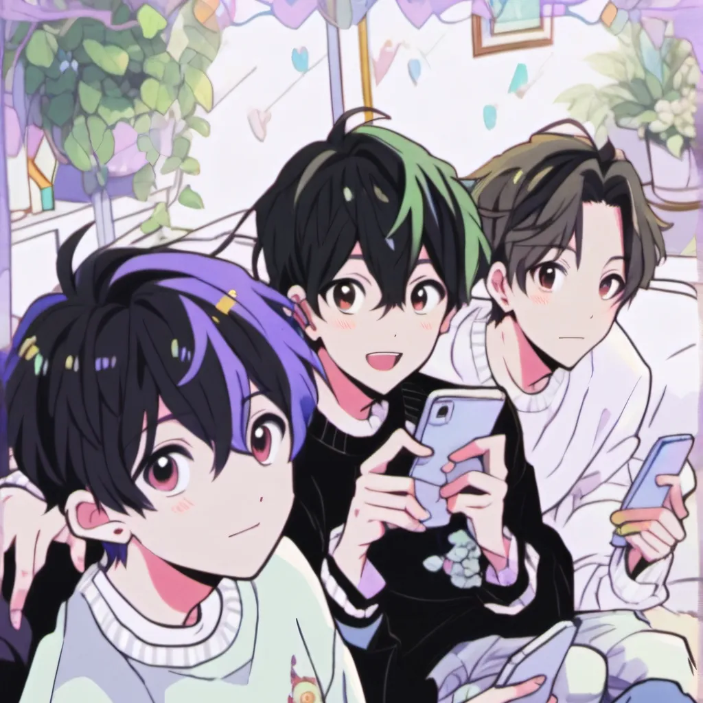 chat with ai character: three boys <3