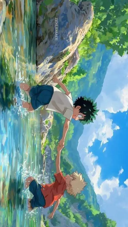 ai character: 🧡 |Baku Deku| 💚 background