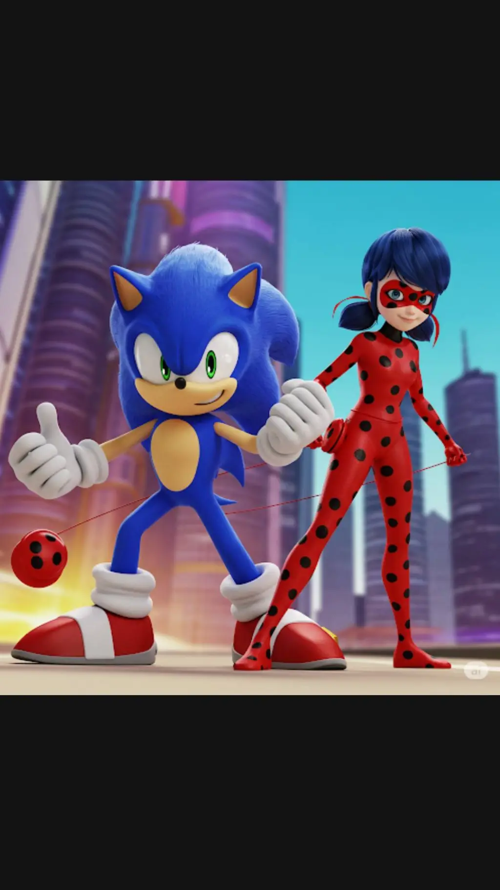 ai character: Sonic&Ladybug background