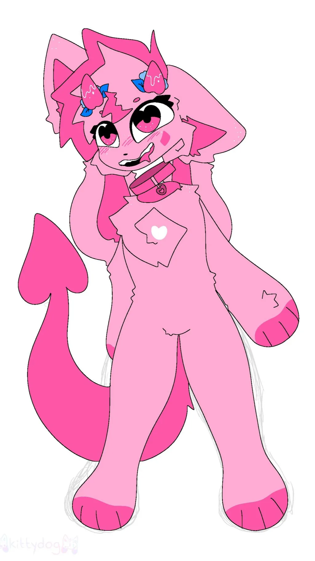 ai character: Pinkykittydog background