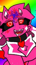 ai character: DemonKitttydog background