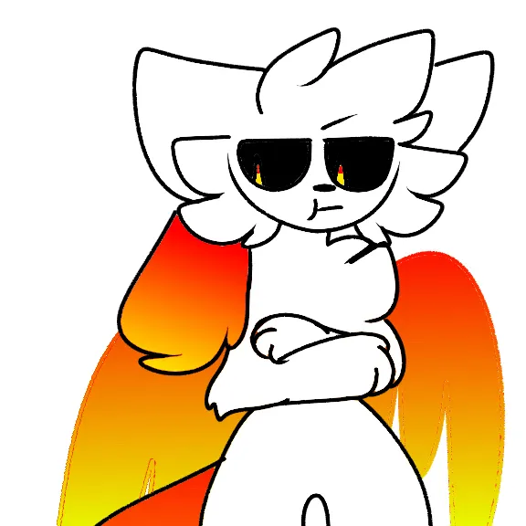 chat with ai character: Fire kittydog