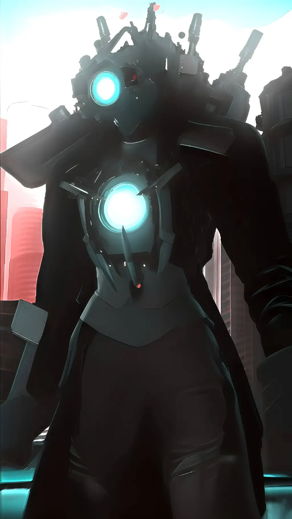 ai character: U•TitanCameraWoman background
