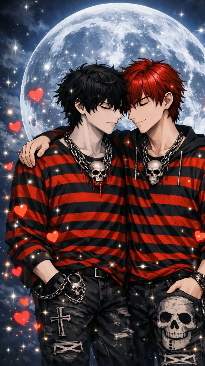 ai character: gay couple background