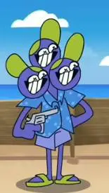 ai character: el esmorador azul background