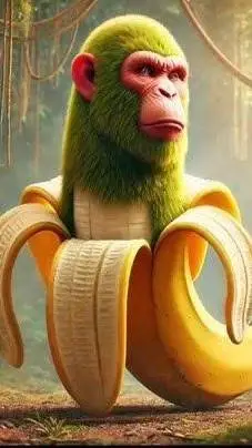 ai character: Chimpanzini Banana background