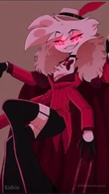 ai character: angel dust x Val  background