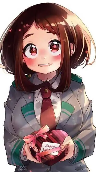 ai character: ochaco uraraka  background